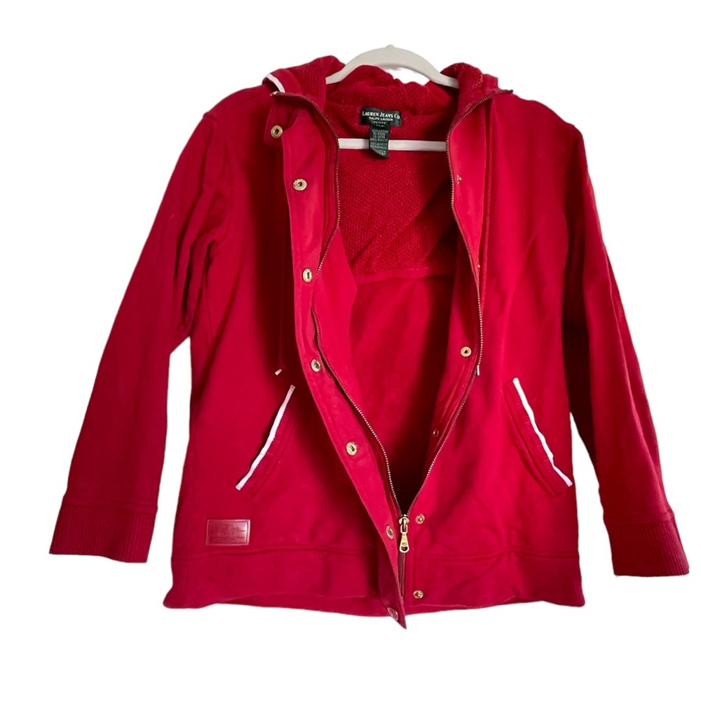 Ralph Lauren Woman’s” Petite !“RedClub Hoodie Jacket 🥰